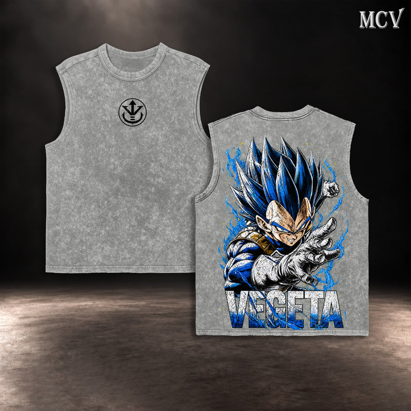 Vegeta Super Saiyan Blue Tanktop - Gray