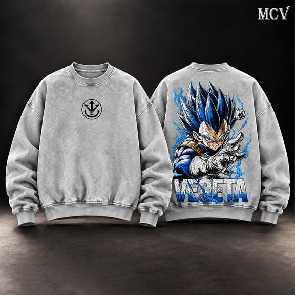 Vegeta Super Saiyan Blue Sweatshirt - Gray