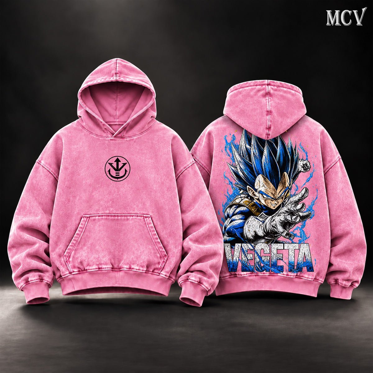 Vegeta Super Saiyan Blue Hoodie - Pink