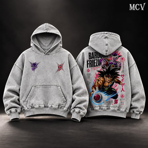 Bardock vs Frieza Hoodie - Gray