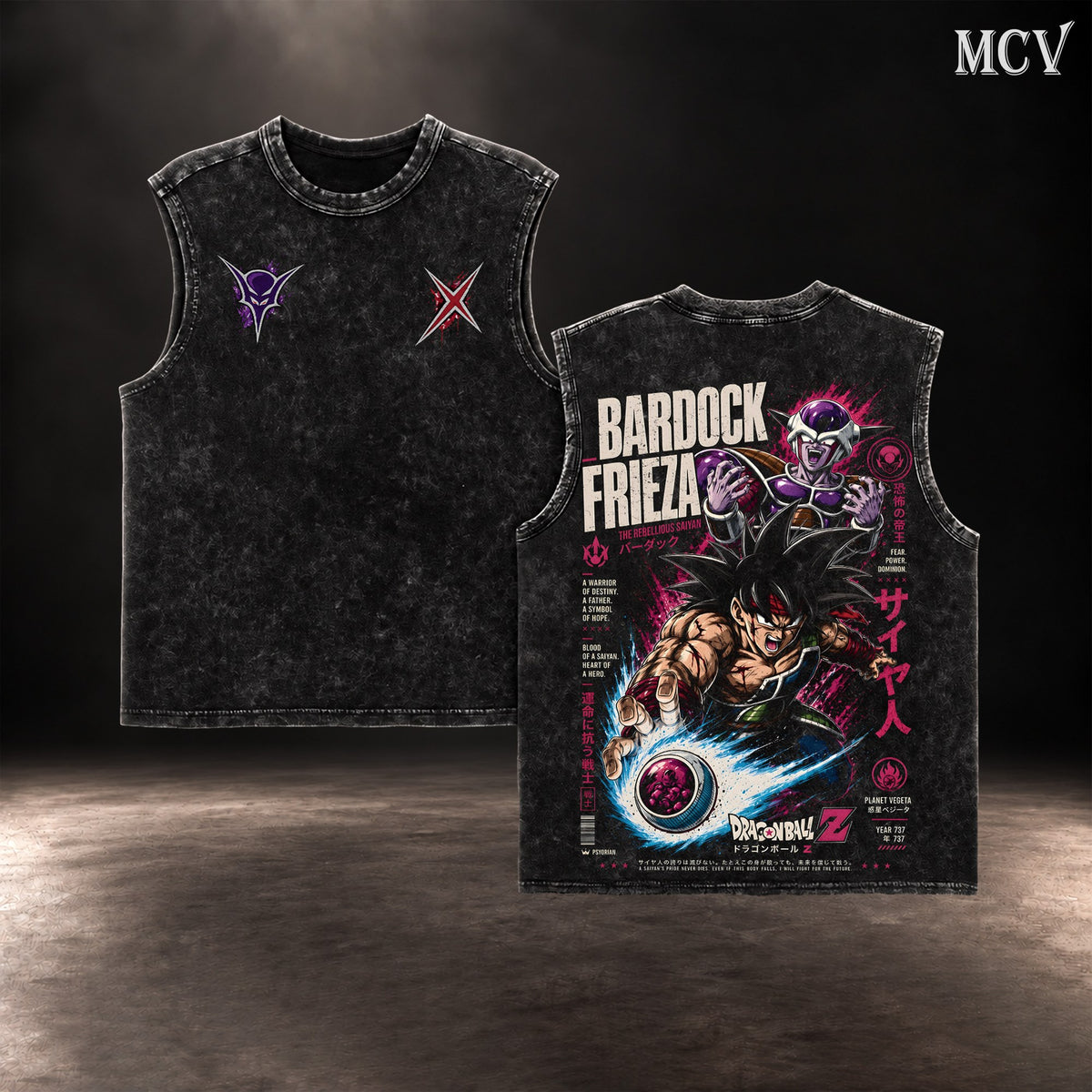 Bardock vs Frieza Tanktop - Black