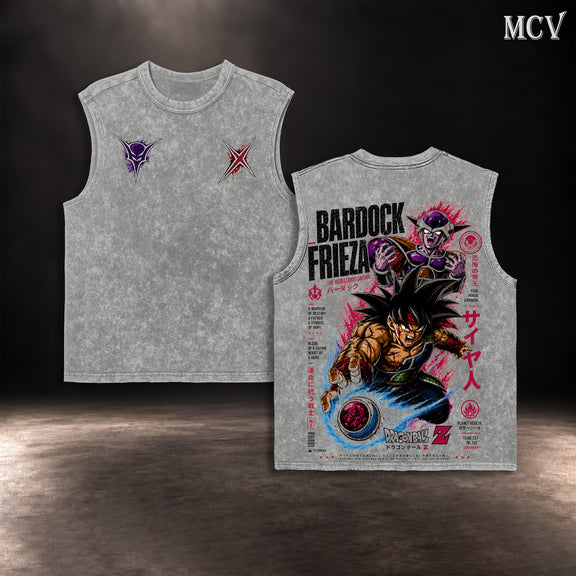 Bardock vs Frieza Tanktop - Gray