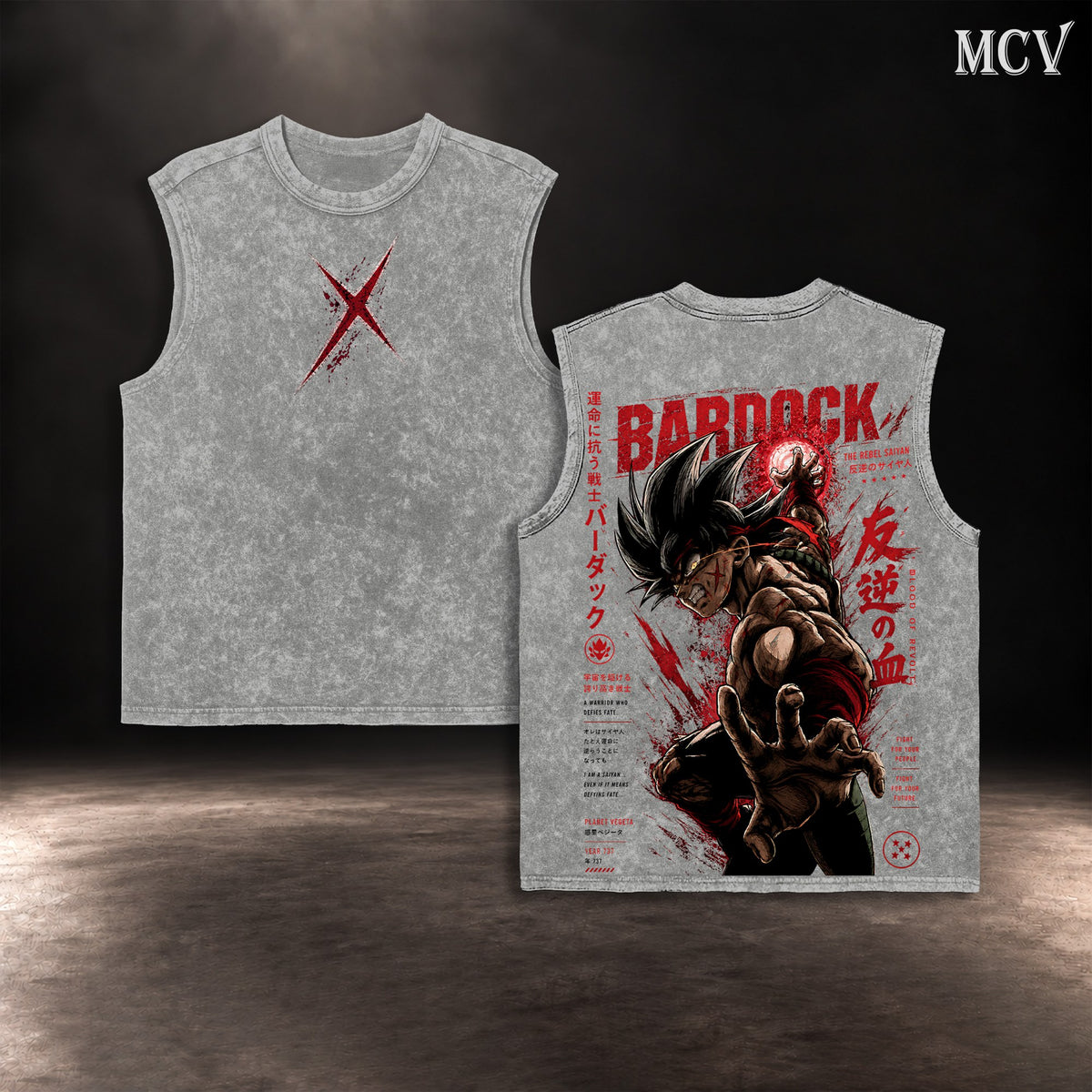 Bardock Blood of Revolt Tanktop - Gray