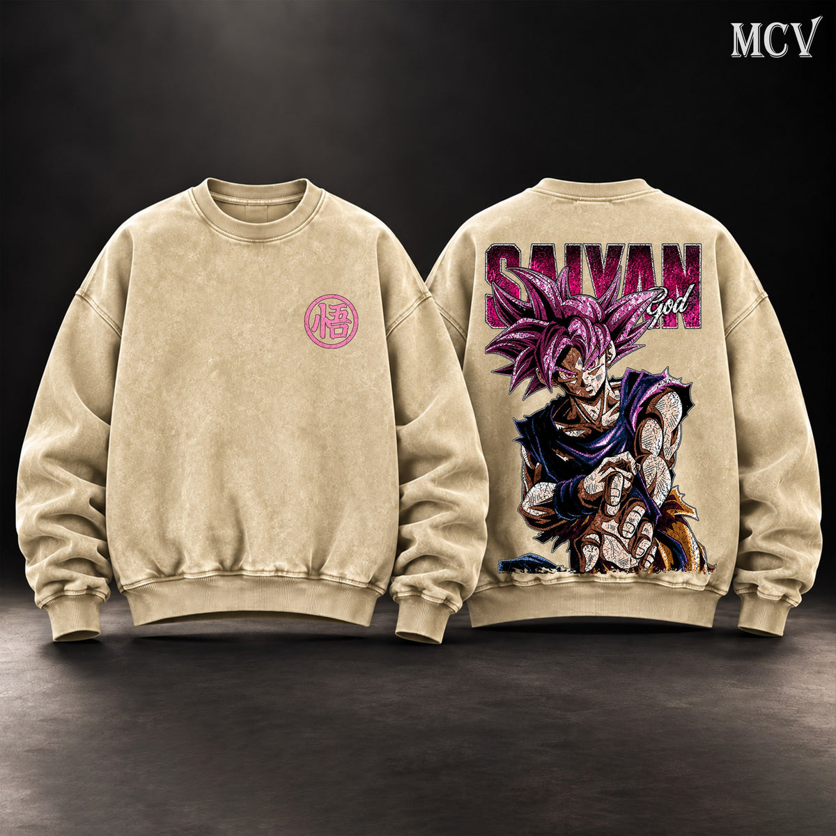 Goku Super Saiyan God Sweatshirt - Apricot