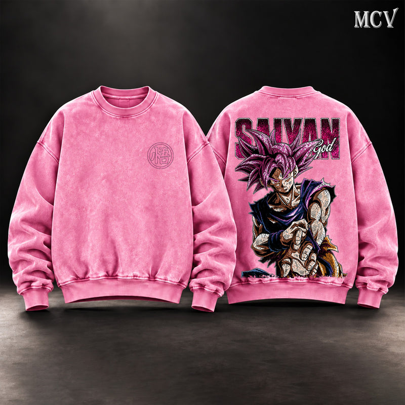 Goku Super Saiyan God Sweatshirt - Pink