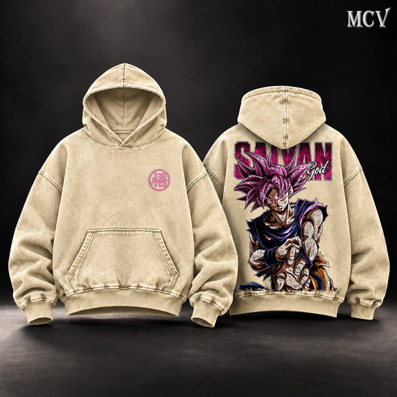 Goku Super Saiyan God Hoodie - Apricot