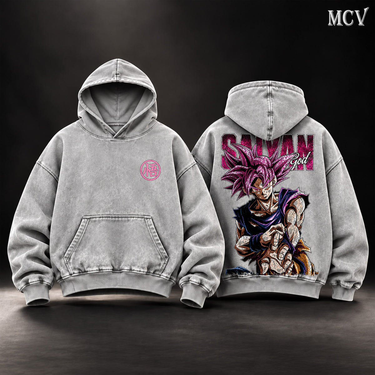 Goku Super Saiyan God Hoodie - Gray