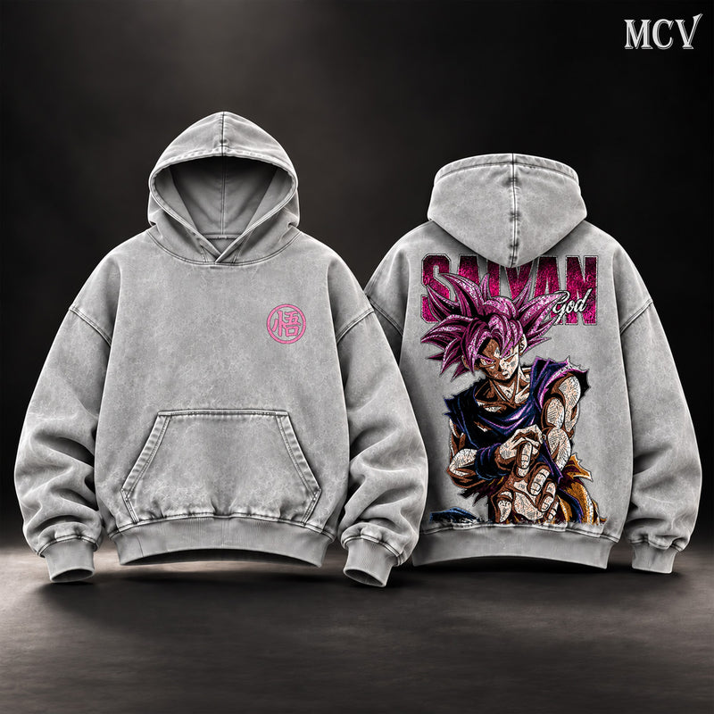 Goku Super Saiyan God Hoodie - Gray