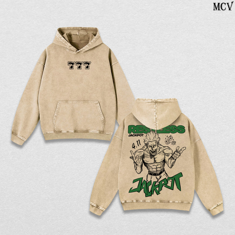 Kinji Hakari Ver.2 – Jujutsu Kaisen – Vintage Washed Heavyweight Cotton Anime Graphic Hoodie Japanese Manga Streetwear Sweatshirt