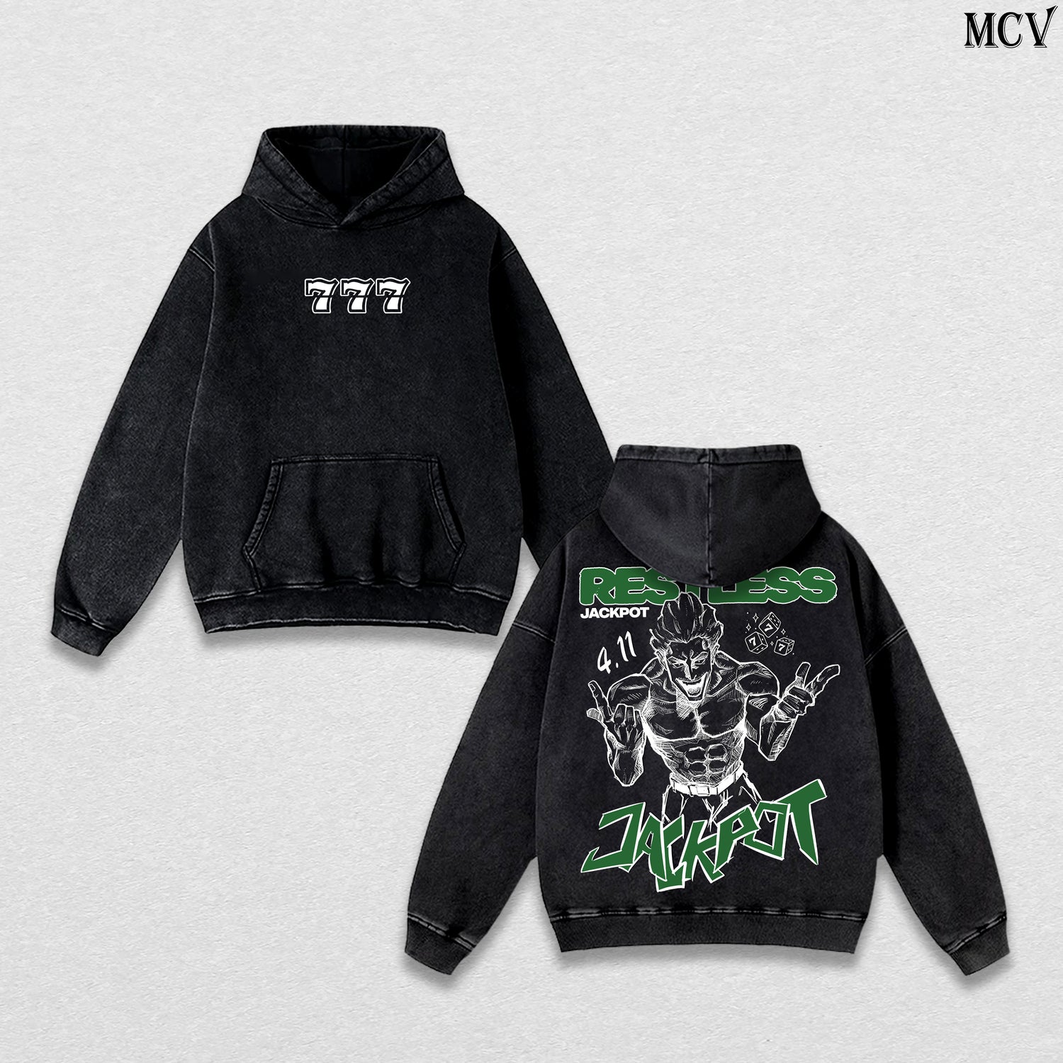Kinji Hakari Ver.2 – Jujutsu Kaisen – Vintage Washed Heavyweight Cotton Anime Graphic Hoodie Japanese Manga Streetwear Sweatshirt