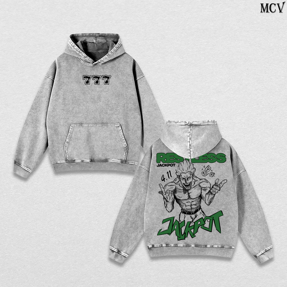 Kinji Hakari Ver.2 – Jujutsu Kaisen – Vintage Washed Heavyweight Cotton Anime Graphic Hoodie Japanese Manga Streetwear Sweatshirt