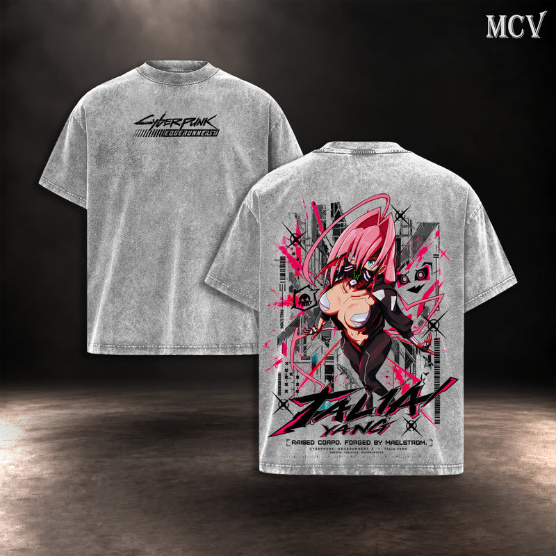 Talia Yang Cyberpunk Edgerunners 2 T-shirt - Gray