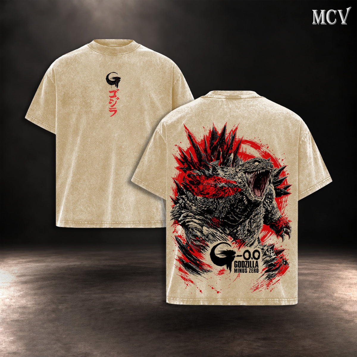 Godzilla Minus Zero Kaiju T-shirt - Apricot