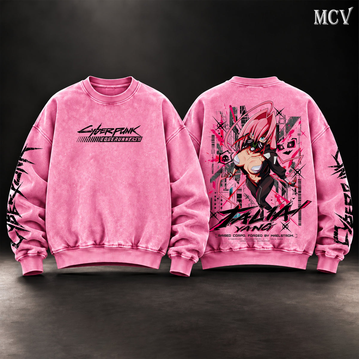 Talia Yang Cyberpunk Edgerunners 2 Sweatshirt - Pink