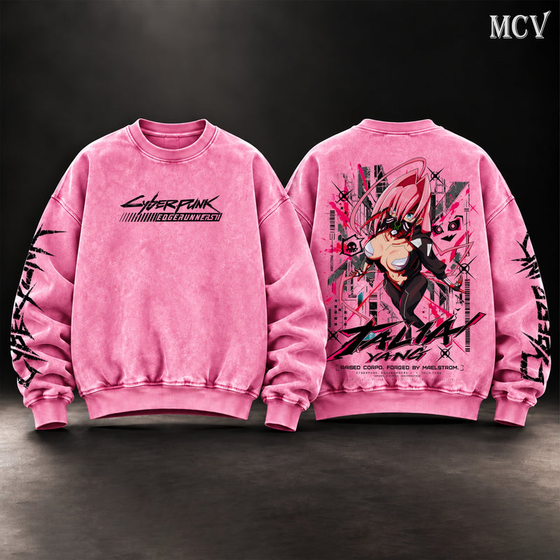 Talia Yang Cyberpunk Edgerunners 2 Sweatshirt - Pink
