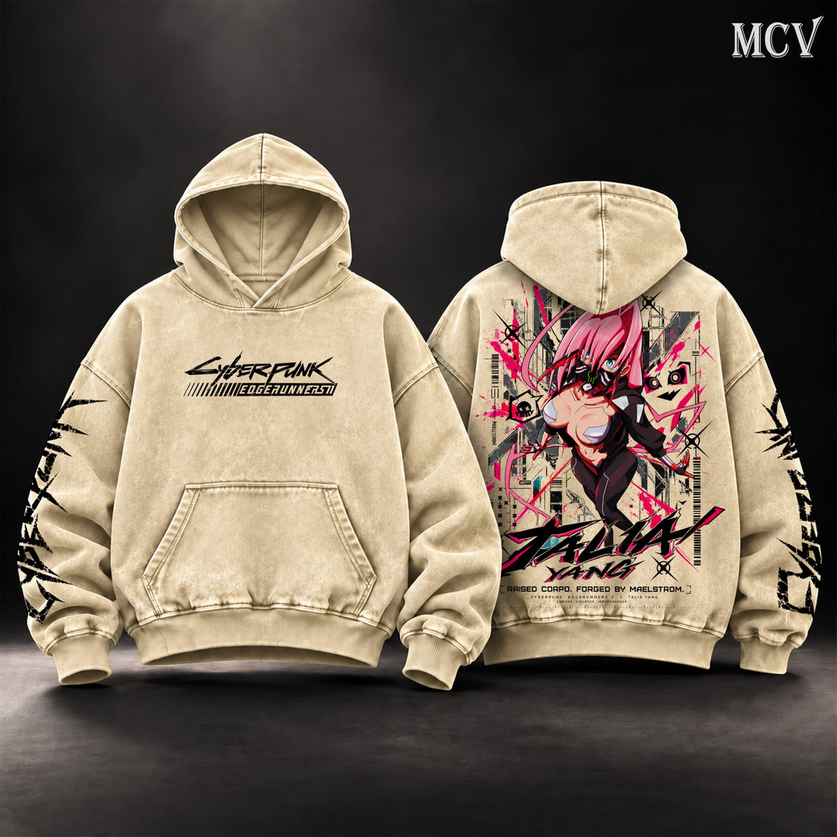 Talia Yang Cyberpunk Edgerunners 2 Hoodie - Apricot