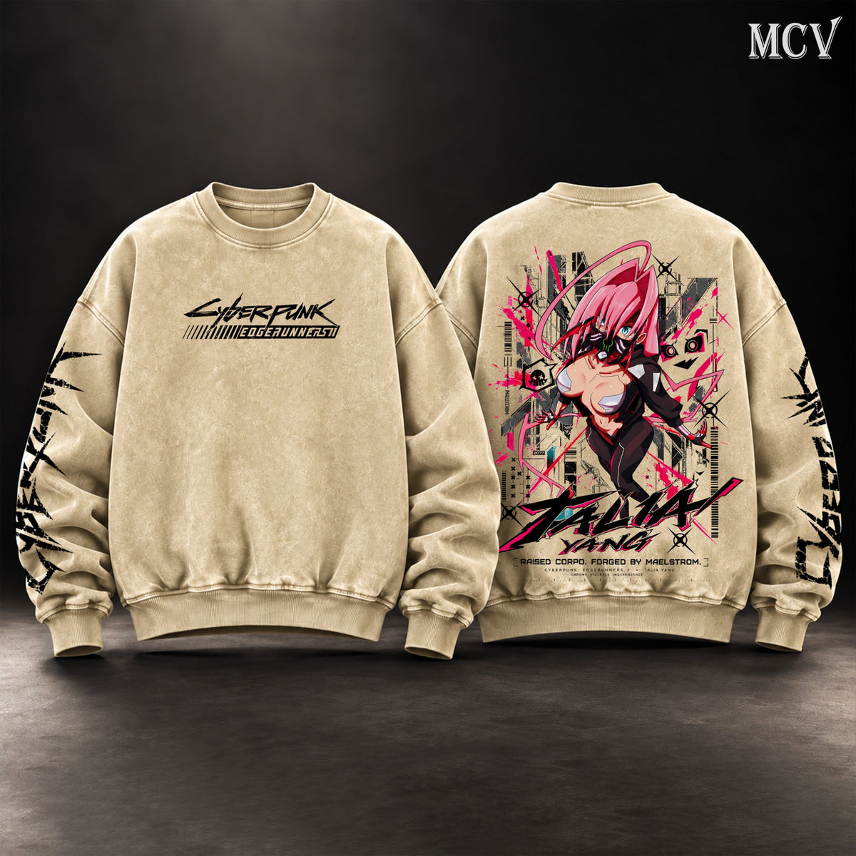 Talia Yang Cyberpunk Edgerunners 2 Sweatshirt - Apricot