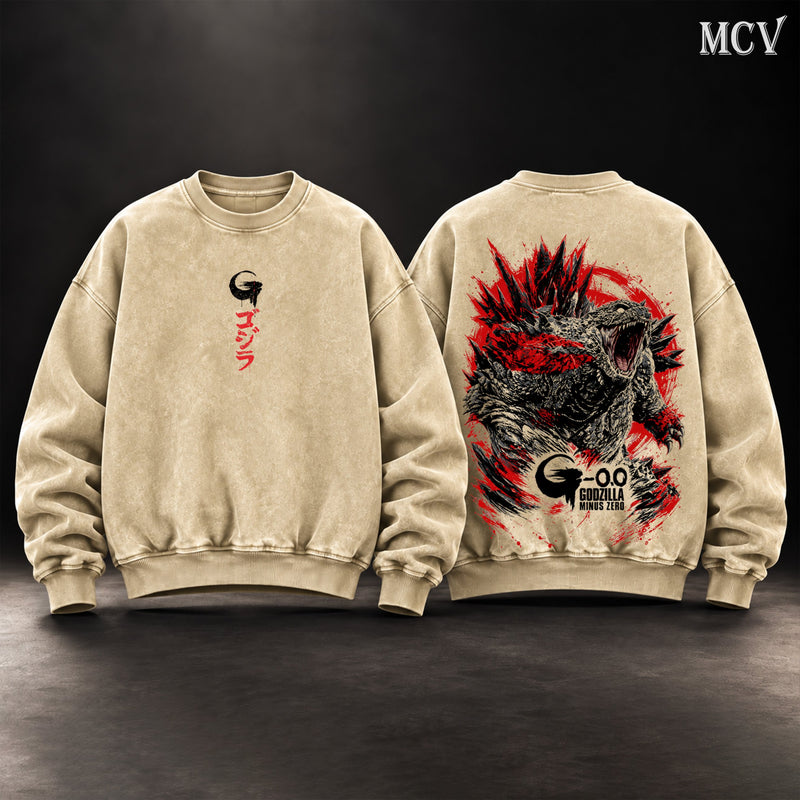 Godzilla Minus Zero Kaiju Sweatshirt - Apricot