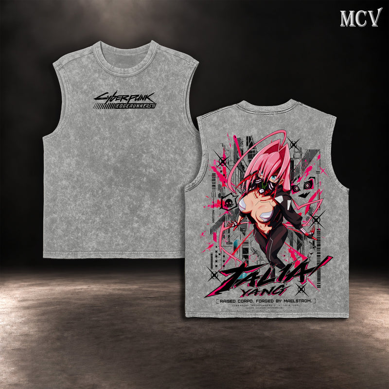 Talia Yang Cyberpunk Edgerunners 2 Tanktop - Gray