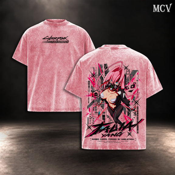 Talia Yang Cyberpunk Edgerunners 2 T-shirt - Pink