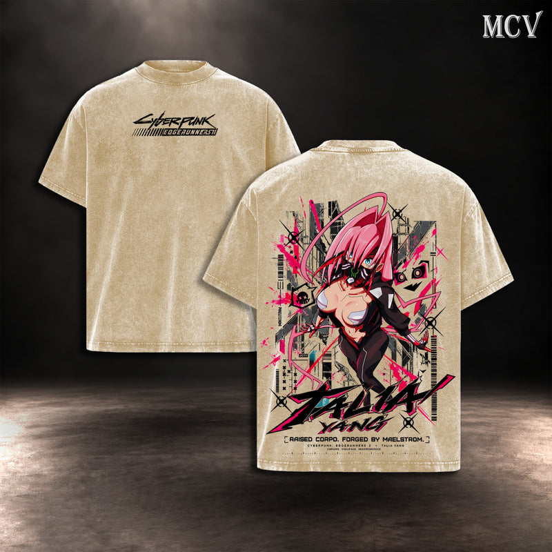 Talia Yang Cyberpunk Edgerunners 2 T-shirt - Apricot