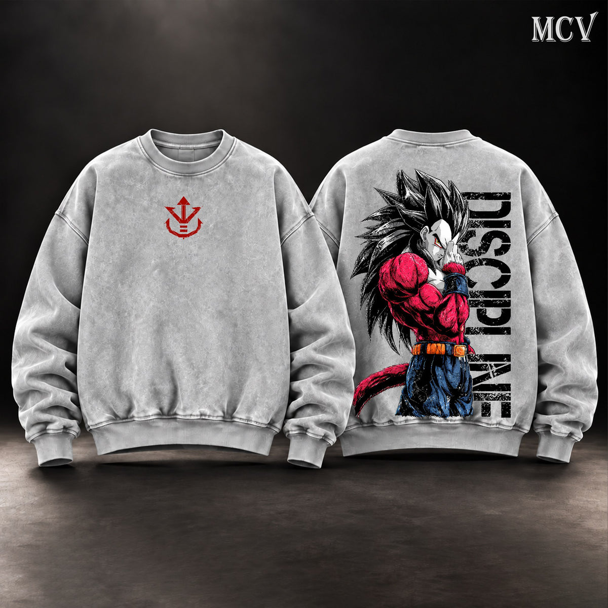 Vegeta SSJ4 Discipline Sweatshirt - Gray