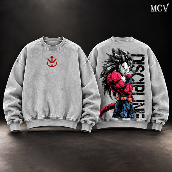 Vegeta SSJ4 Discipline Sweatshirt - Gray