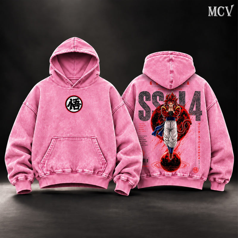 Gogeta SSJ4 Hoodie - Pink