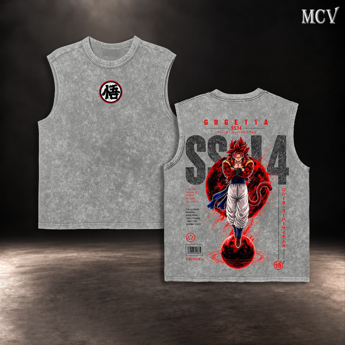 Gogeta SSJ4 Tanktop - Gray