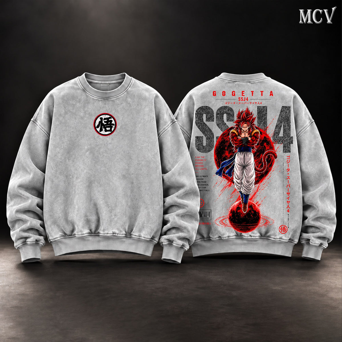 Gogeta SSJ4 Sweatshirt - Gray