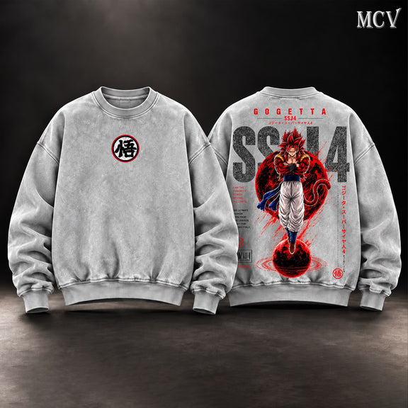 Gogeta SSJ4 Sweatshirt - Gray
