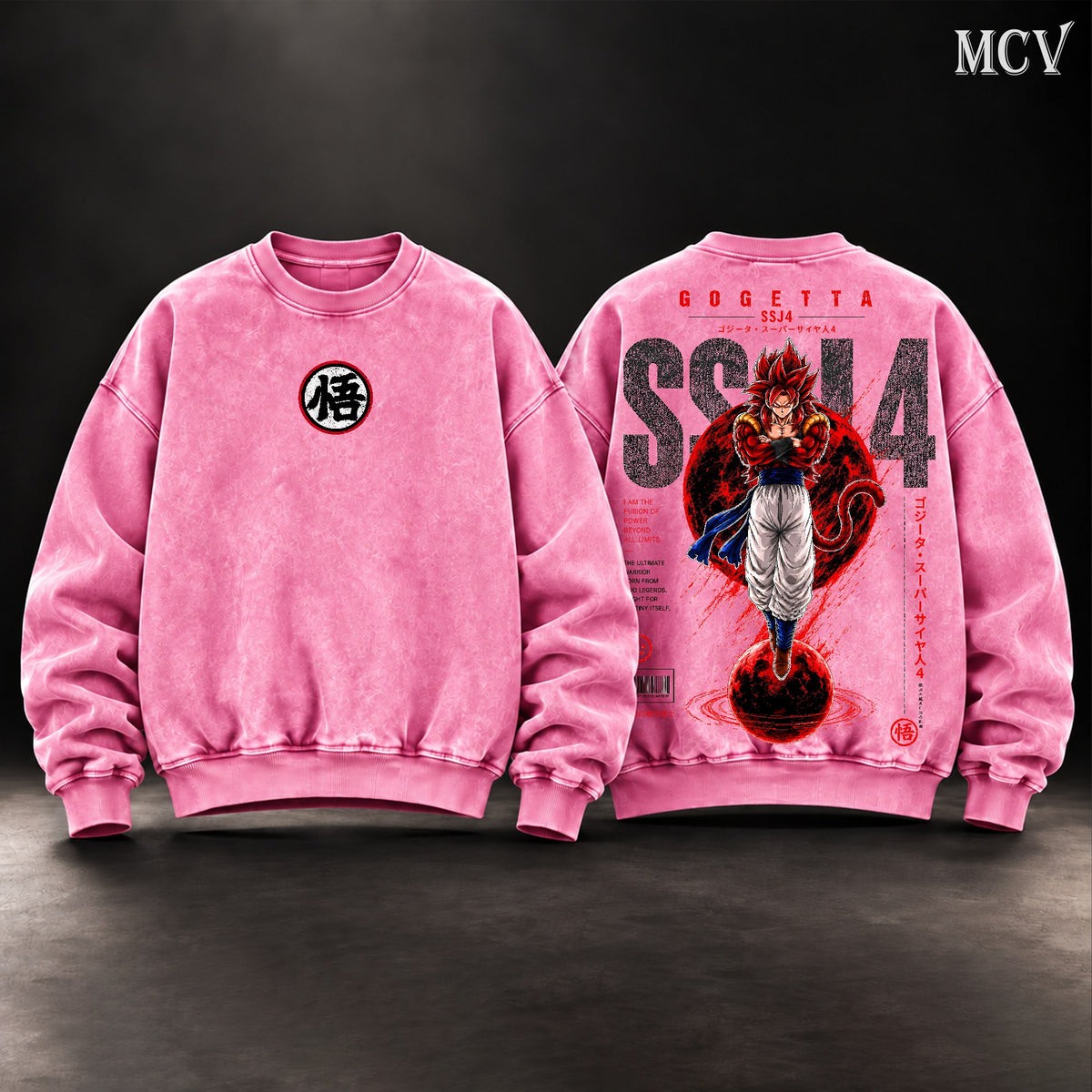 Gogeta SSJ4 Sweatshirt - Pink