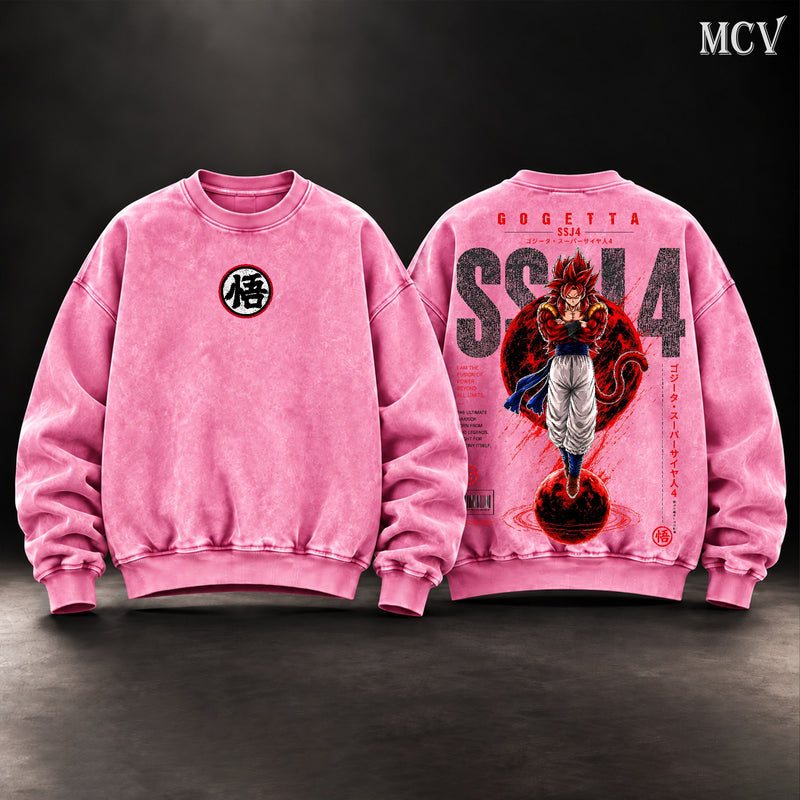 Gogeta SSJ4 Sweatshirt - Pink