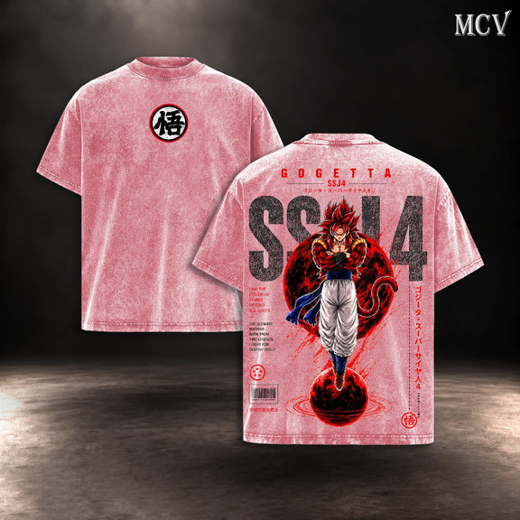 Gogeta SSJ4 T-shirt - Pink