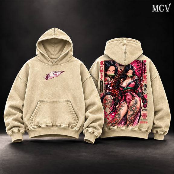 Nezuko Kamado Hoodie - Apricot