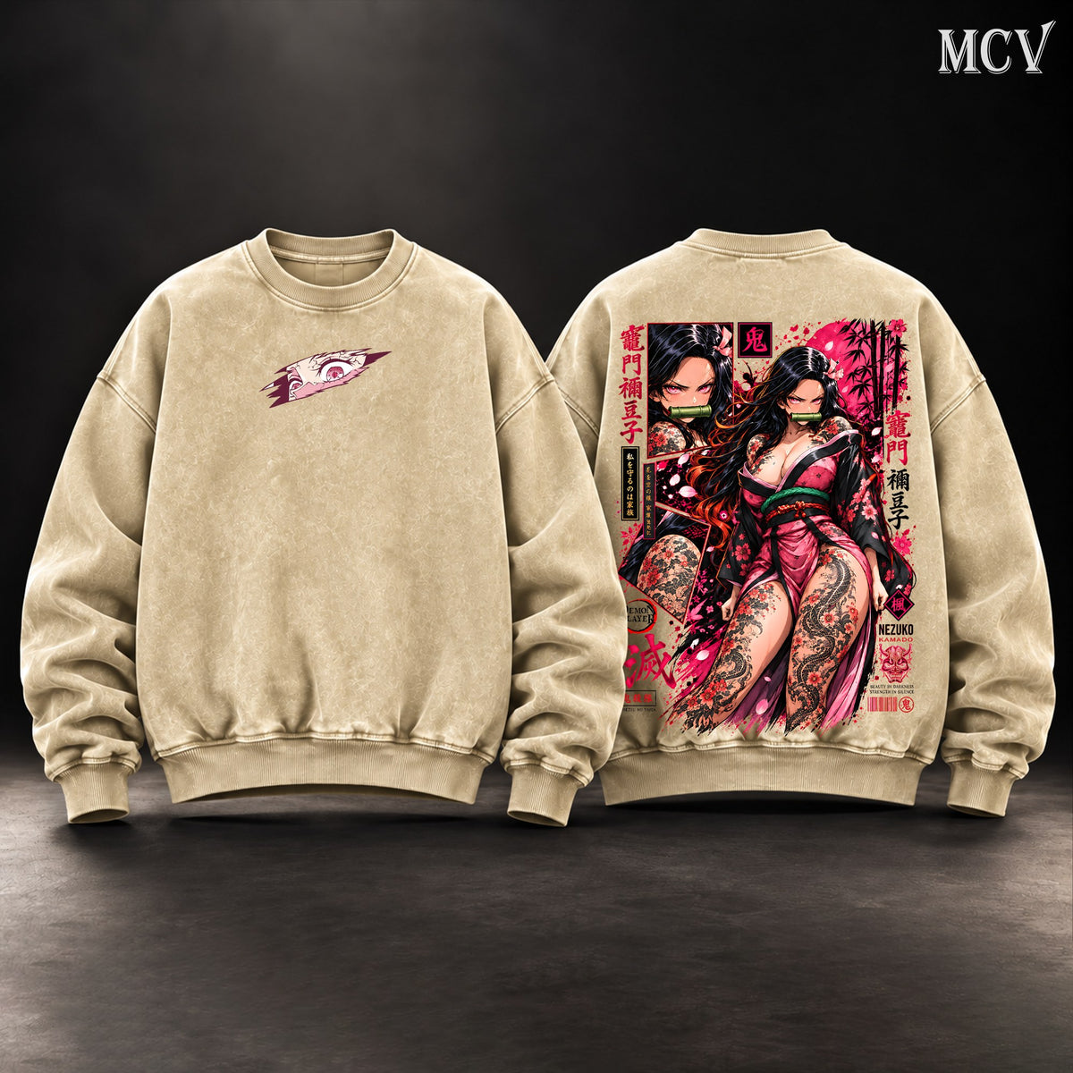 Nezuko Kamado Sweatshirt - Apricot