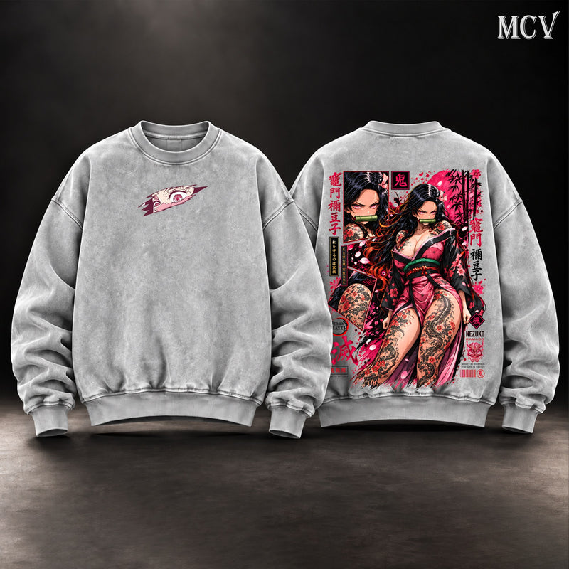 Nezuko Kamado Sweatshirt - Gray