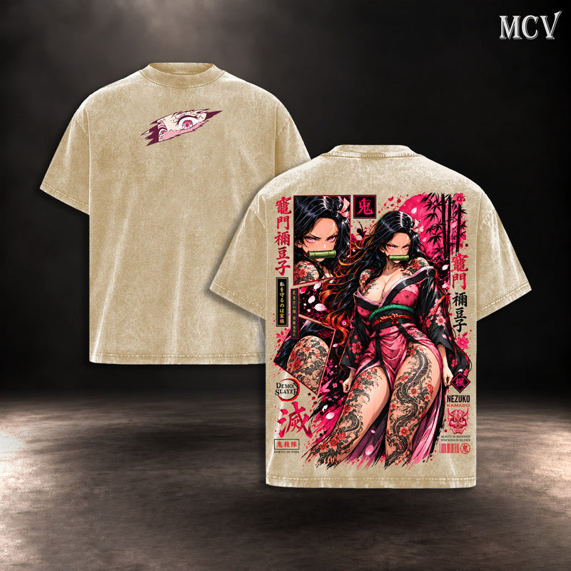 Nezuko Kamado T-shirt - Apricot