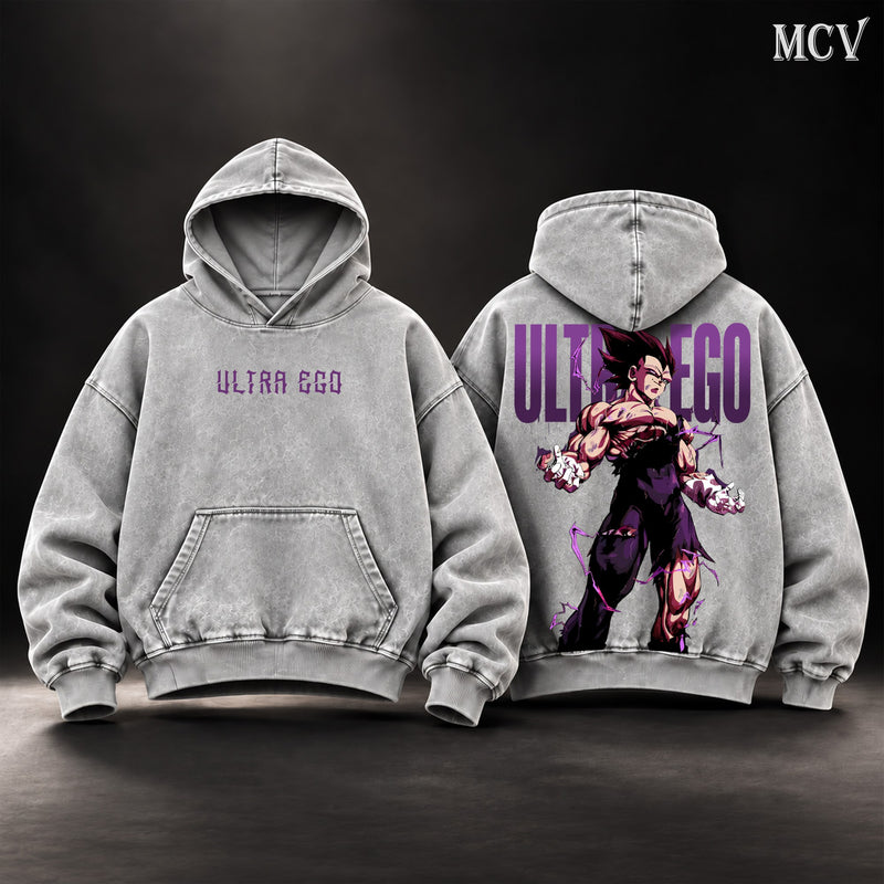 Vegeta Ultra Ego Unleashed Hoodie - Gray