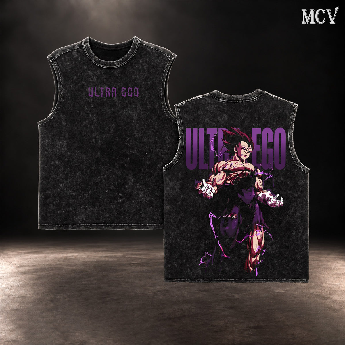 Vegeta Ultra Ego Unleashed Tanktop - Black