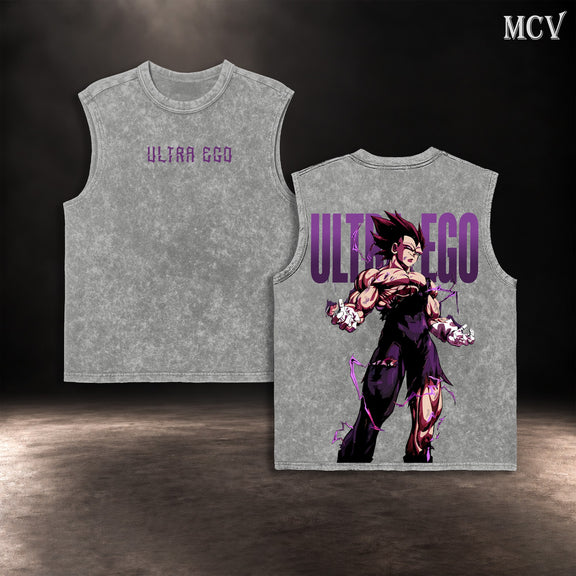 Vegeta Ultra Ego Unleashed Tanktop - Gray