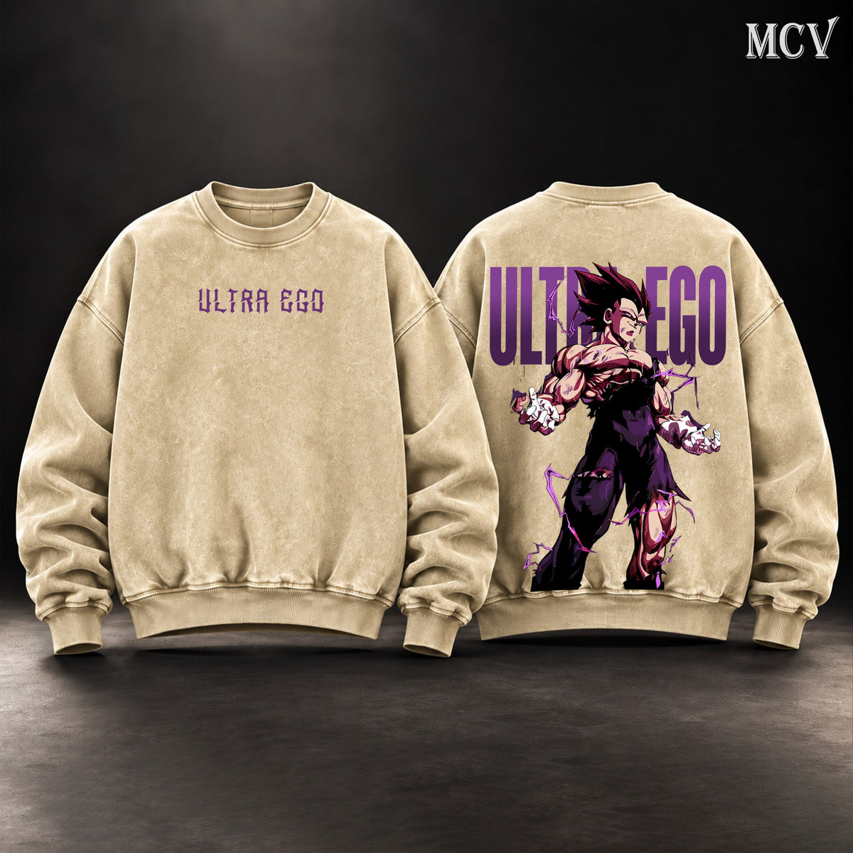 Vegeta Ultra Ego Unleashed Sweatshirt - Apricot