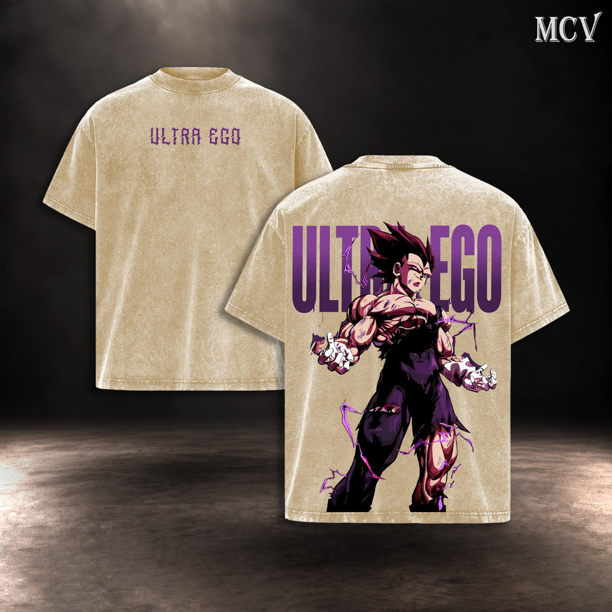 Vegeta Ultra Ego Unleashed T-shirt - Apricot