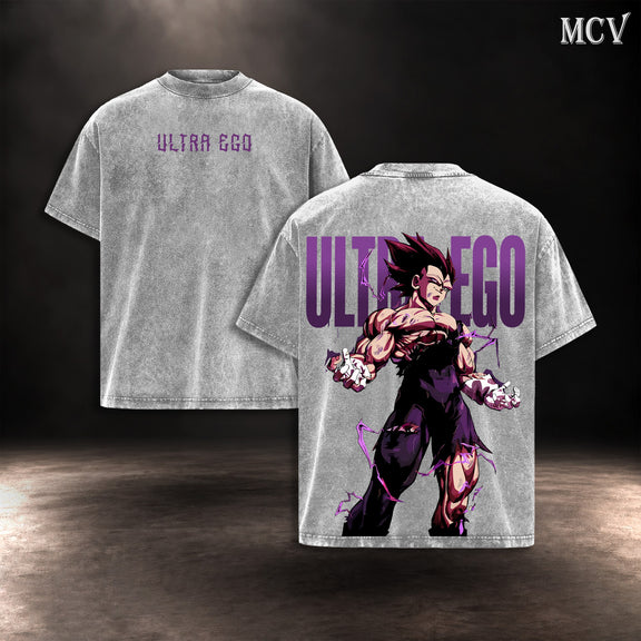 Vegeta Ultra Ego Unleashed T-shirt - Gray