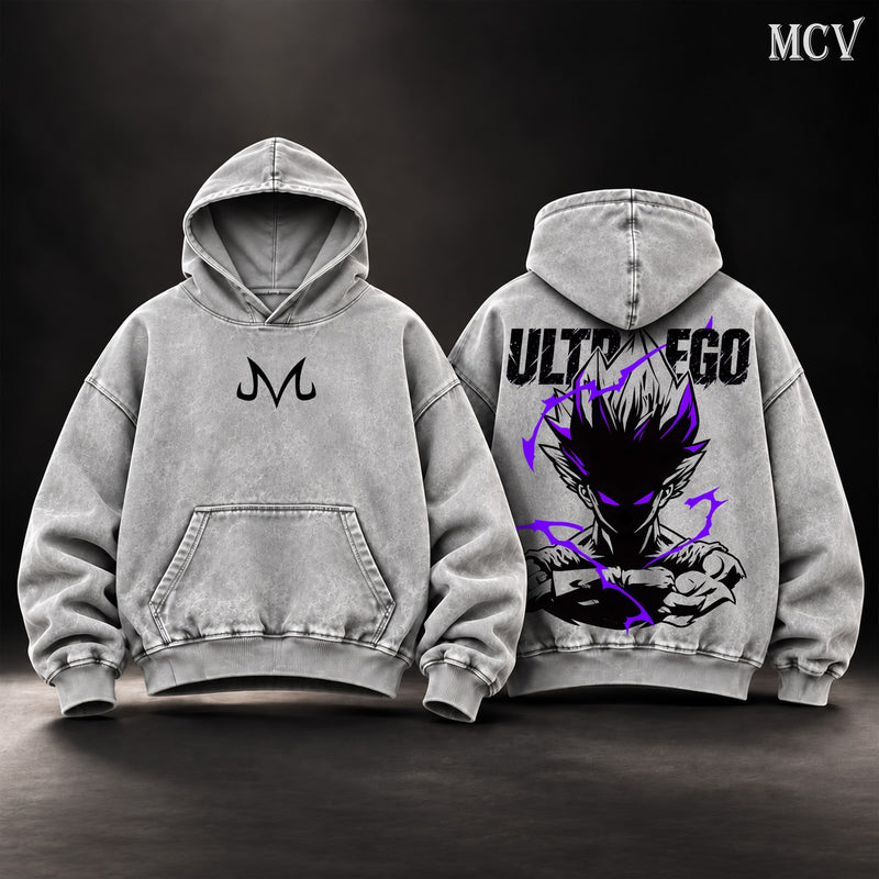 Vegeta Ultra Ego Majin Mark Hoodie - Gray