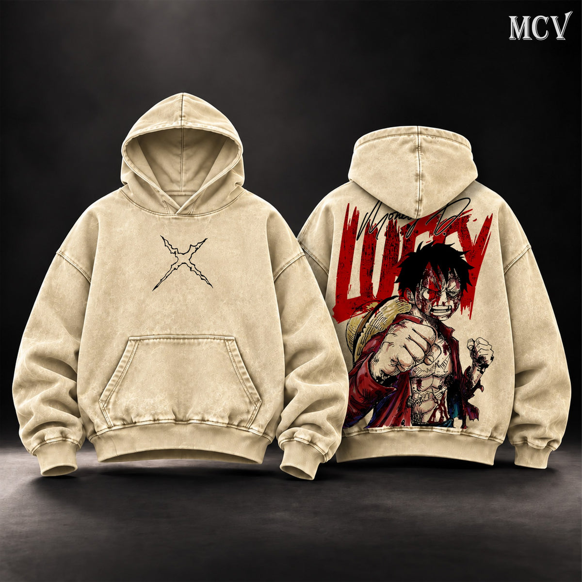 Monkey D. Luffy Straw Hat Hoodie - Apricot