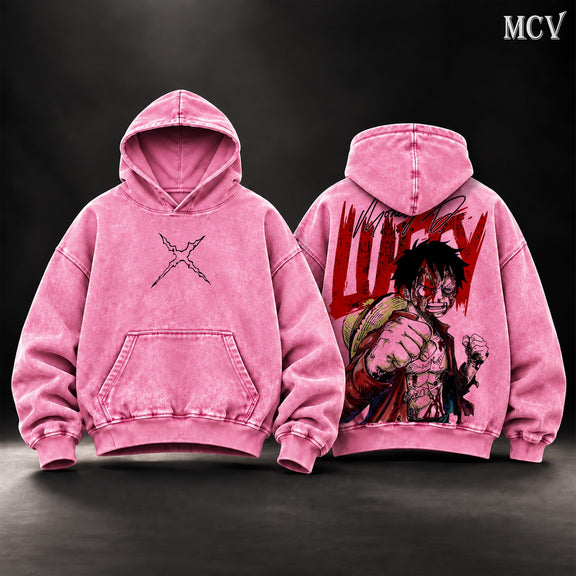 Monkey D. Luffy Straw Hat Hoodie - Pink