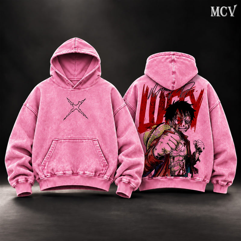 Monkey D. Luffy Straw Hat Hoodie - Pink