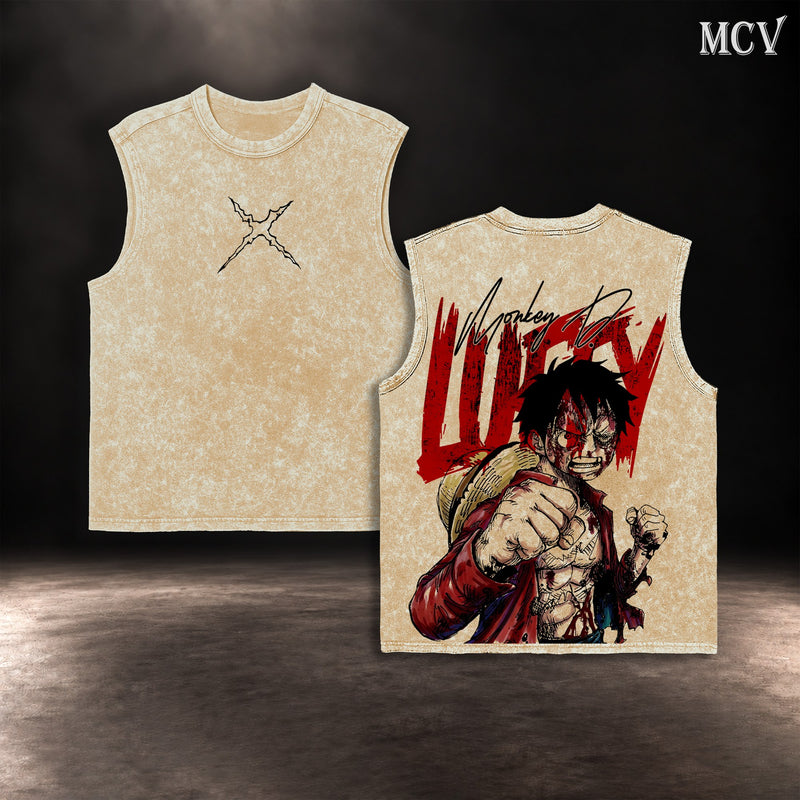 Monkey D. Luffy Straw Hat Tanktop - Apricot