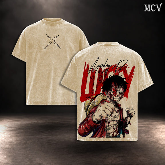 Monkey D. Luffy Straw Hat T-shirt - Apricot
